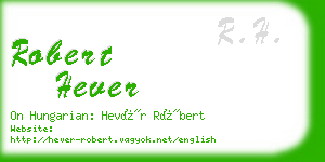 robert hever business card